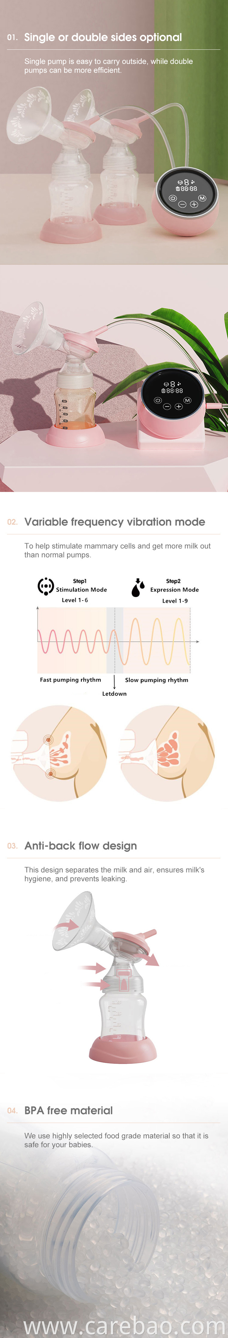 Double Portable Electric Smart Breast Milking Pump Machine